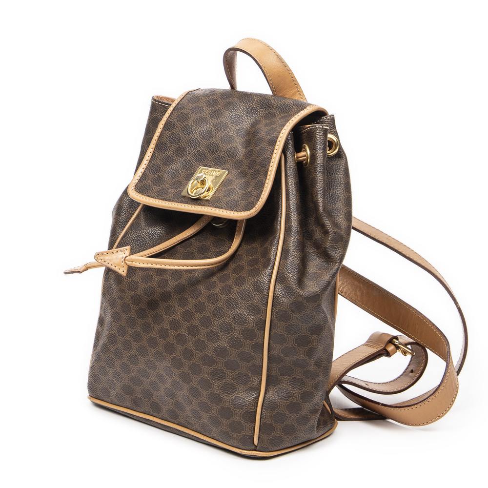 Celine Drawstring Flap Backpack - Picture 2 of 10